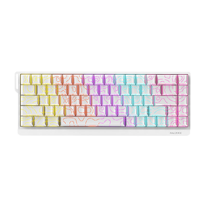 Ajazz NK68 V2 Wired Gaming Keyboard Rainbow Light 65% Portable Mechanical Keyboard
